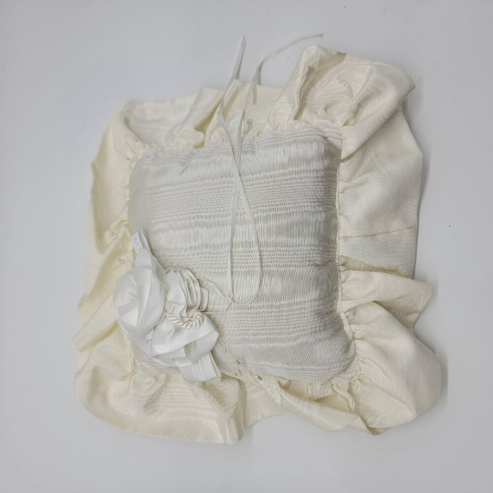 Beverly Clark Collection Ivory‎ Wedding Rings Pillow for Ring Bearer Ceremony